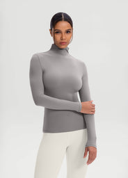 Mock Neck Long Sleeve Top