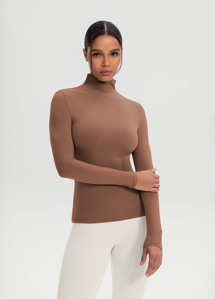 Mock Neck Long Sleeve Top