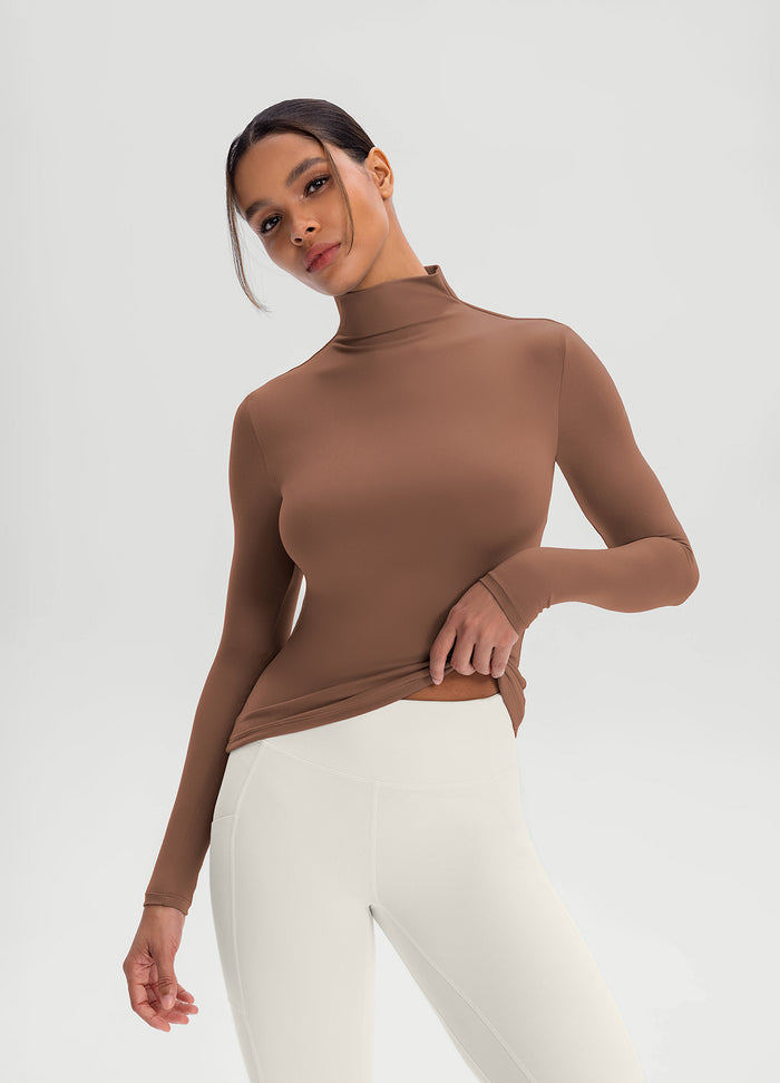 Mock Neck Long Sleeve Top
