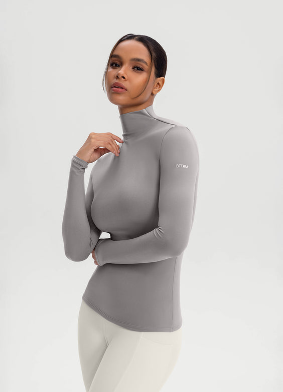 Mock Neck Long Sleeve Top