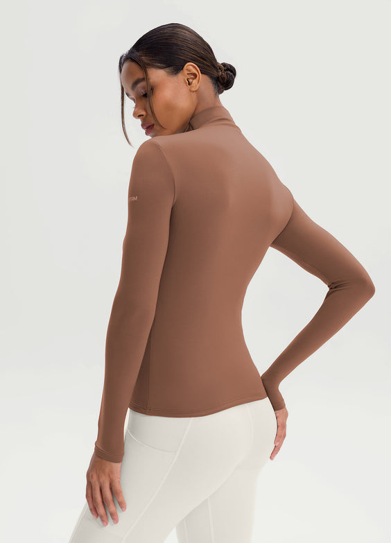 Mock Neck Long Sleeve Top