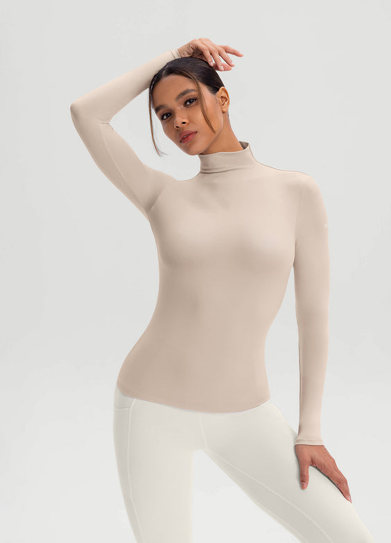 Mock Neck Long Sleeve Top