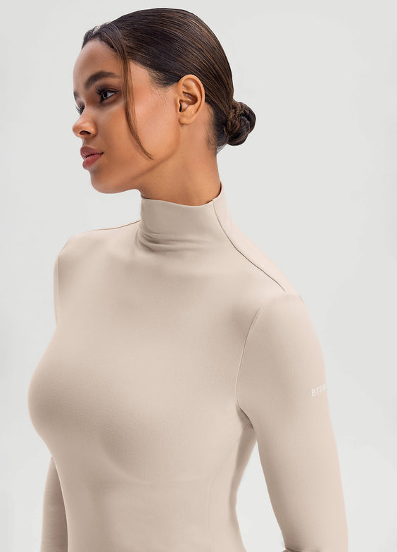 Mock Neck Long Sleeve Top