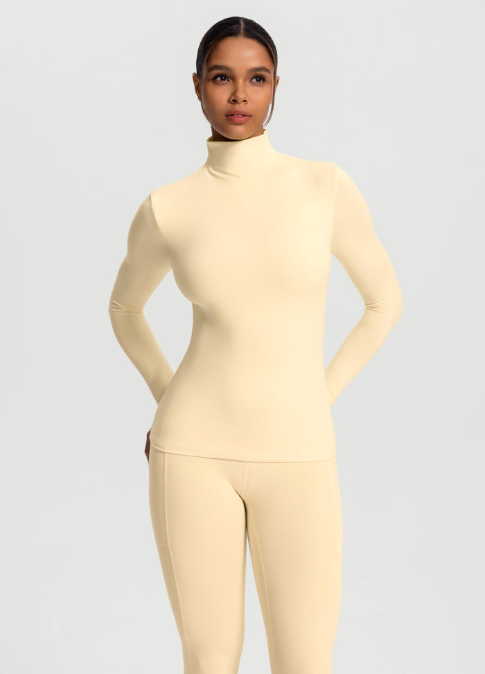 Mock Neck Long Sleeve Top