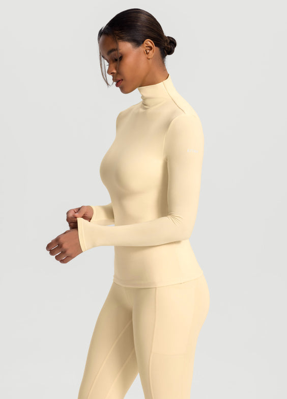 Mock Neck Long Sleeve Top