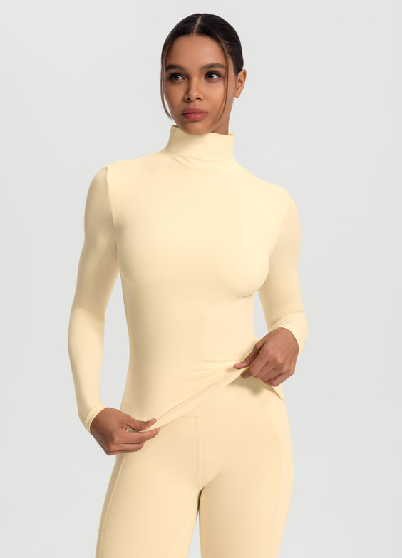 Mock Neck Long Sleeve Top