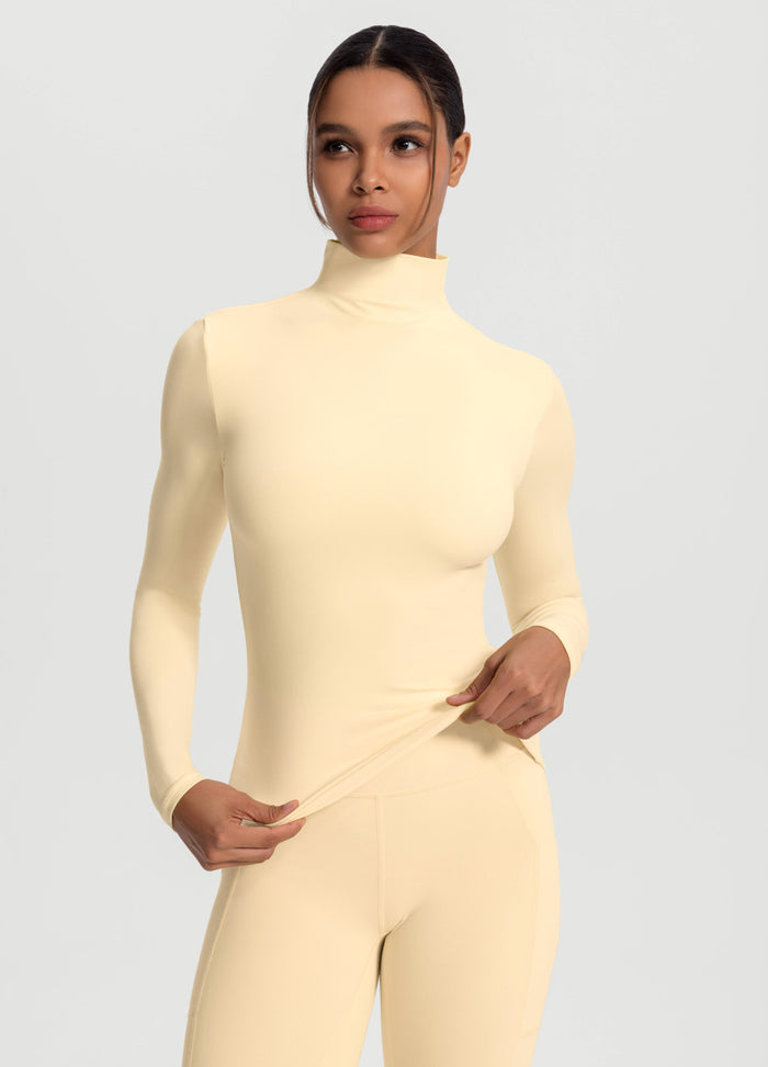 Mock Neck Long Sleeve Top