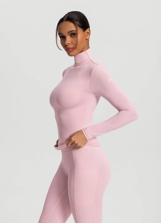 Mock Neck Long Sleeve Top