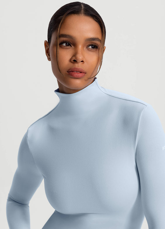 Mock Neck Long Sleeve Top