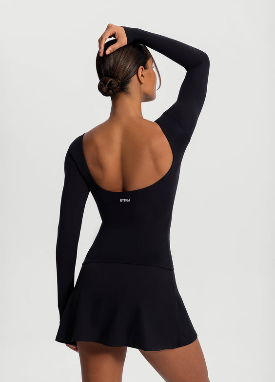 Open-Back Long Sleeve Top