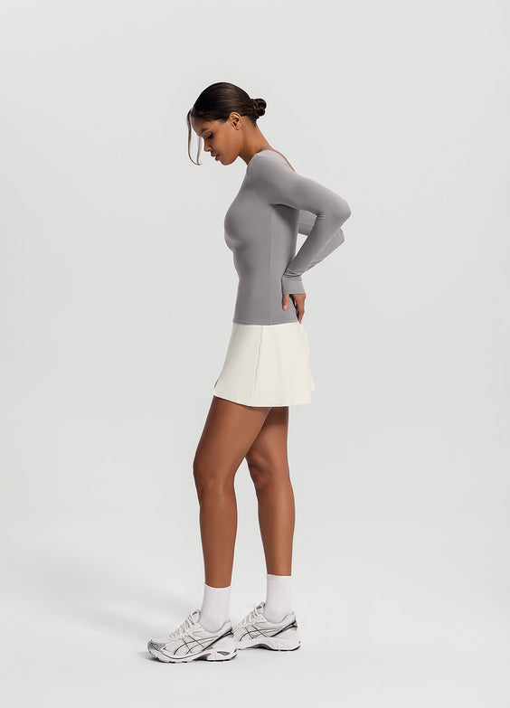 Open-Back Long Sleeve Top
