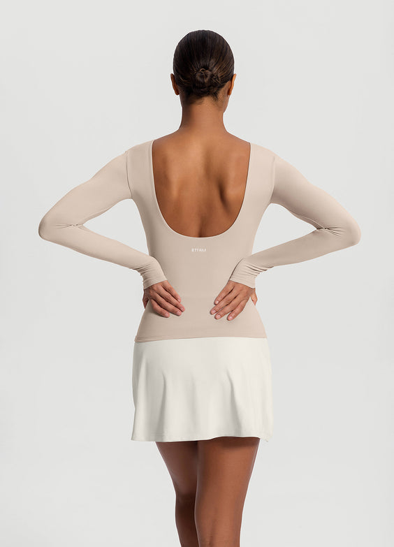 Open-Back Long Sleeve Top