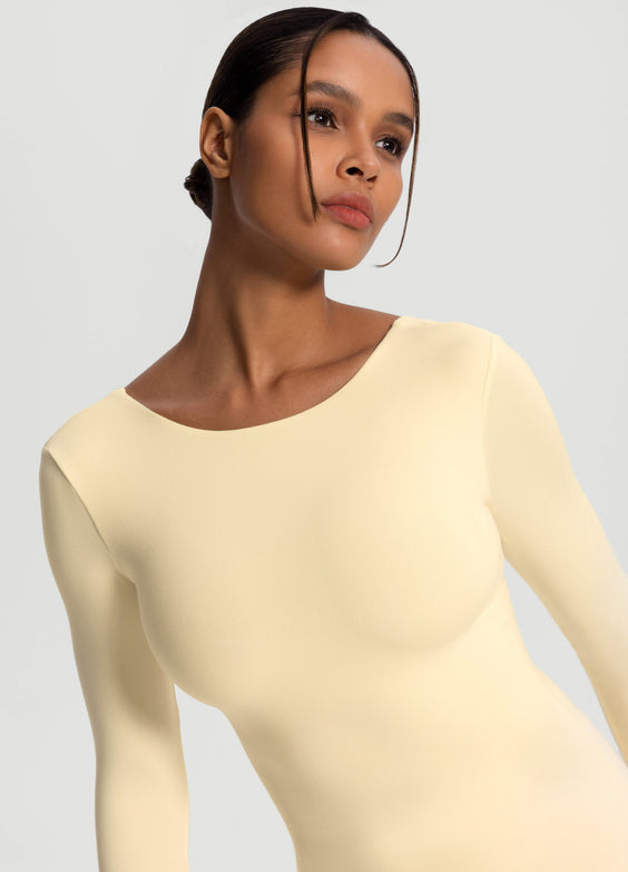 Open-Back Long Sleeve Top