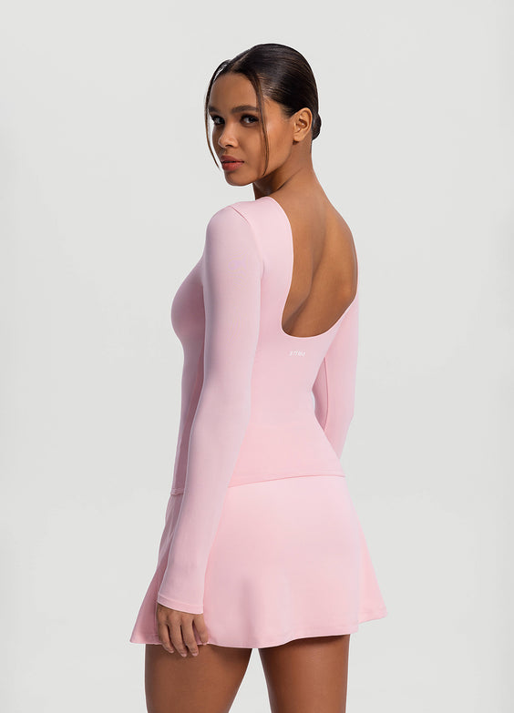 Open-Back Long Sleeve Top