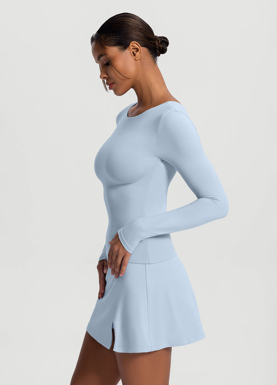 Open-Back Long Sleeve Top
