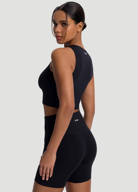 High Neck Cropped Tank Top