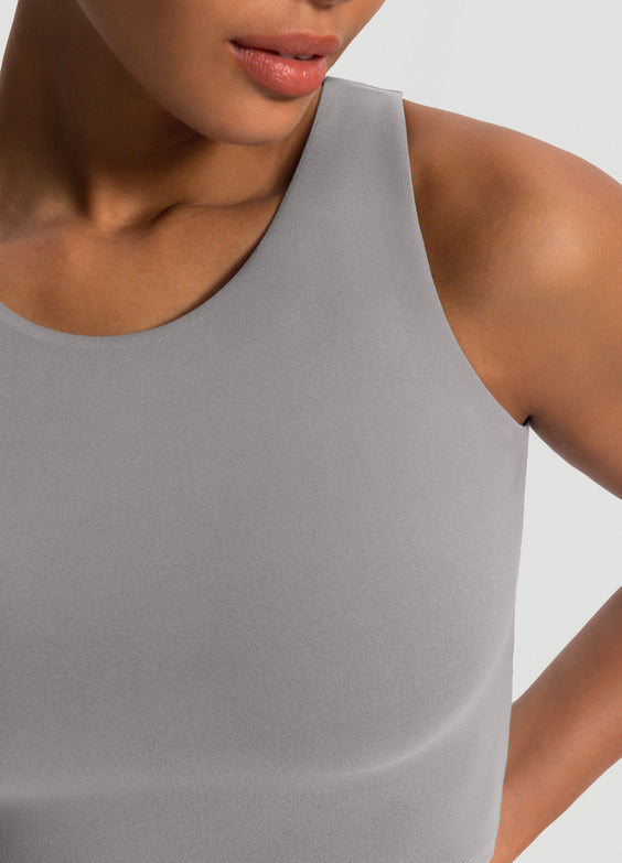 High Neck Cropped Tank Top