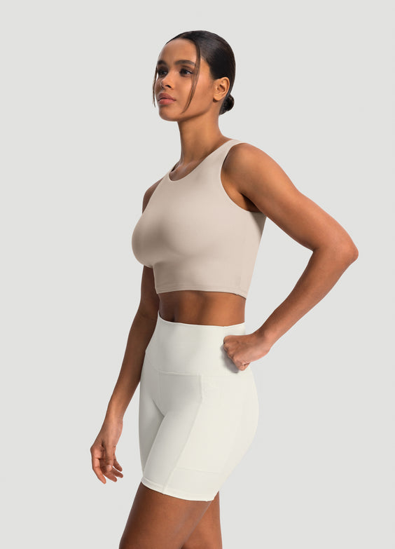 High Neck Cropped Tank Top
