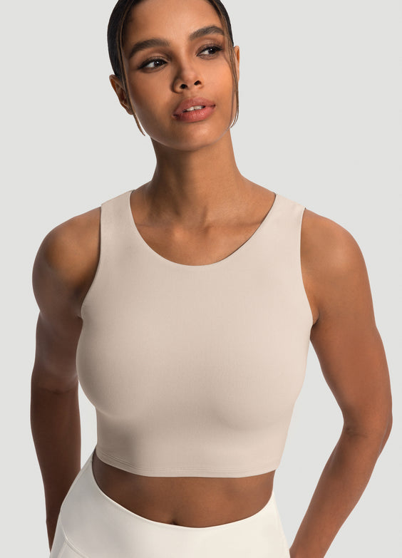 High Neck Cropped Tank Top