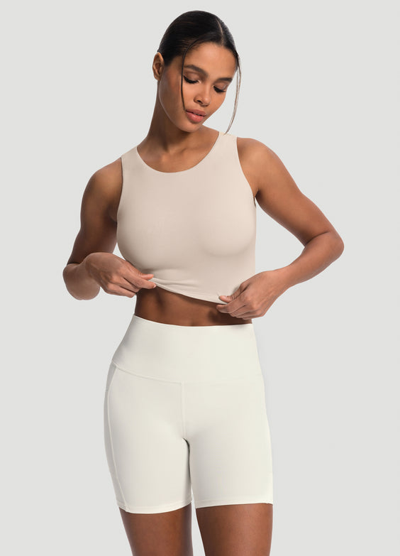 High Neck Cropped Tank Top