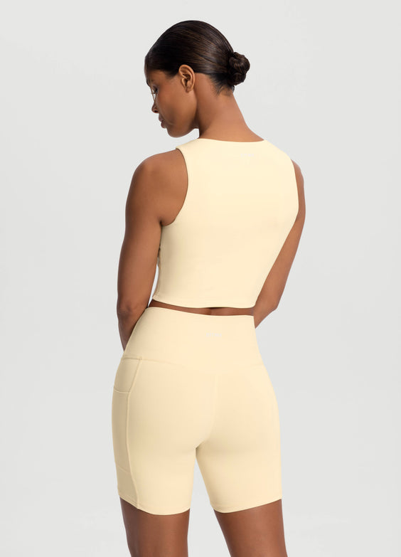 High Neck Cropped Tank Top