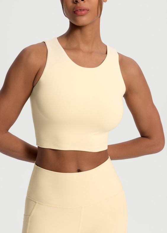 High Neck Cropped Tank Top