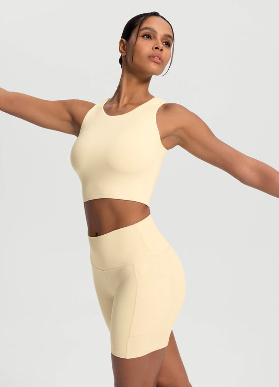 High Neck Cropped Tank Top