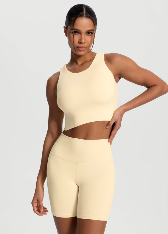 High Neck Cropped Tank Top