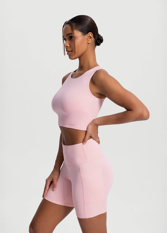 High Neck Cropped Tank Top