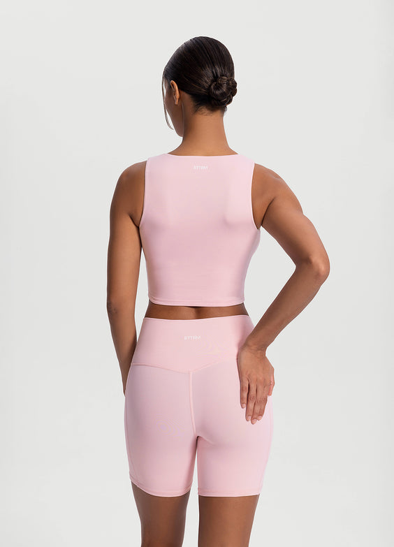 High Neck Cropped Tank Top