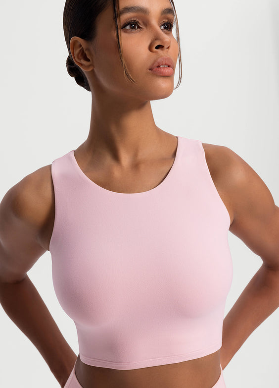 High Neck Cropped Tank Top
