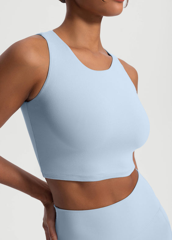 High Neck Cropped Tank Top