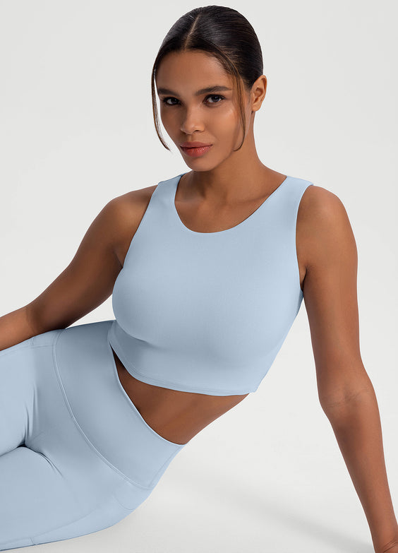 High Neck Cropped Tank Top