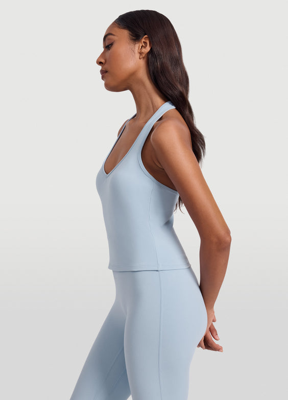 Open Back Halter Tank Top
