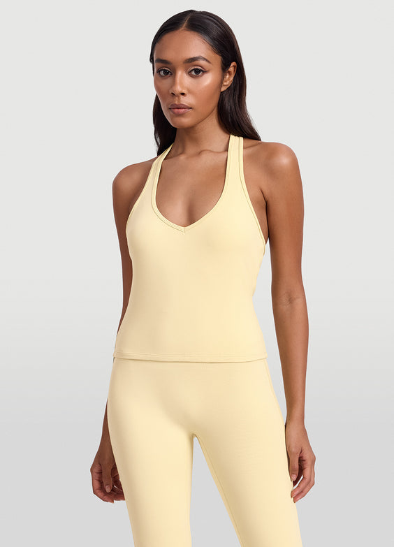 Open Back Halter Tank Top