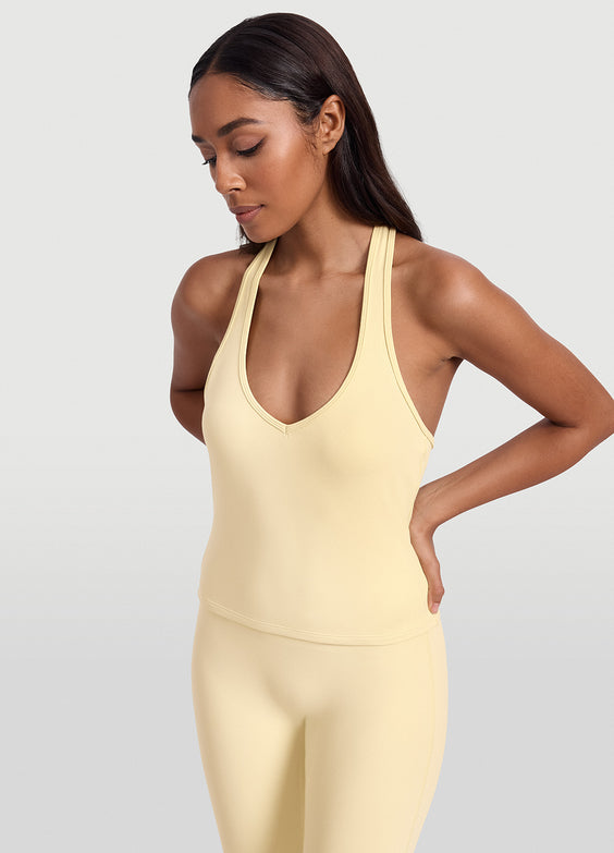 Open Back Halter Tank Top