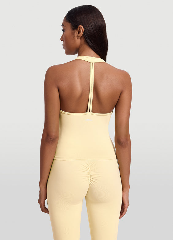 Open Back Halter Tank Top