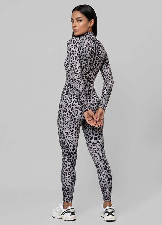 Catsuit Snow Leopard con espalda cerrada