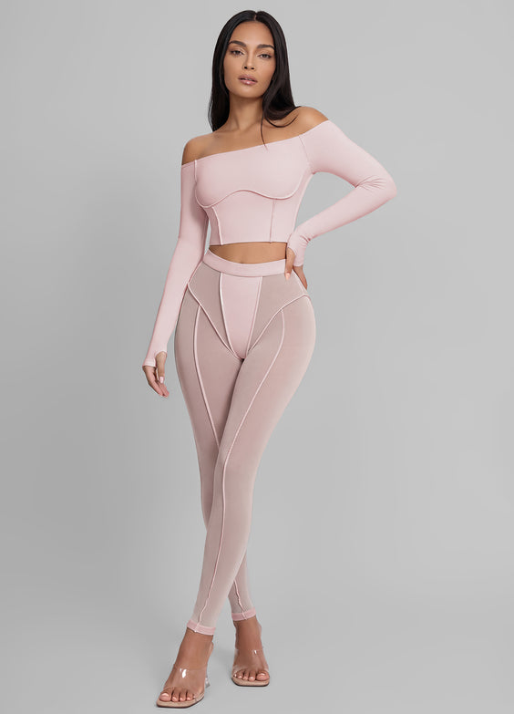 Off-the-Shoulder Long Sleeve Top