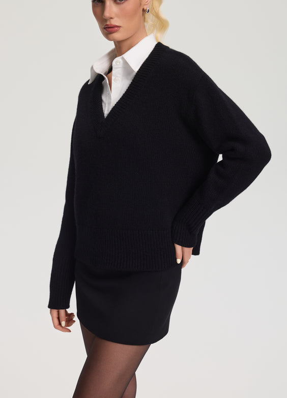V-Neck Wool Sweater