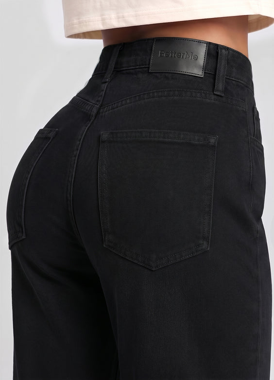 High Waisted Straight Jeans