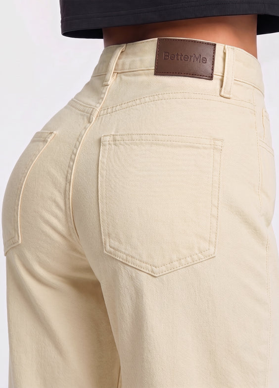 High Waisted Straight Jeans