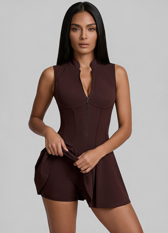 Closed-Back Contour Mini Dress