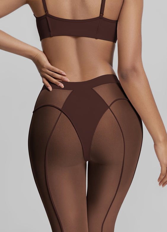 Semi-Sheer High-Rise Capri Leggings
