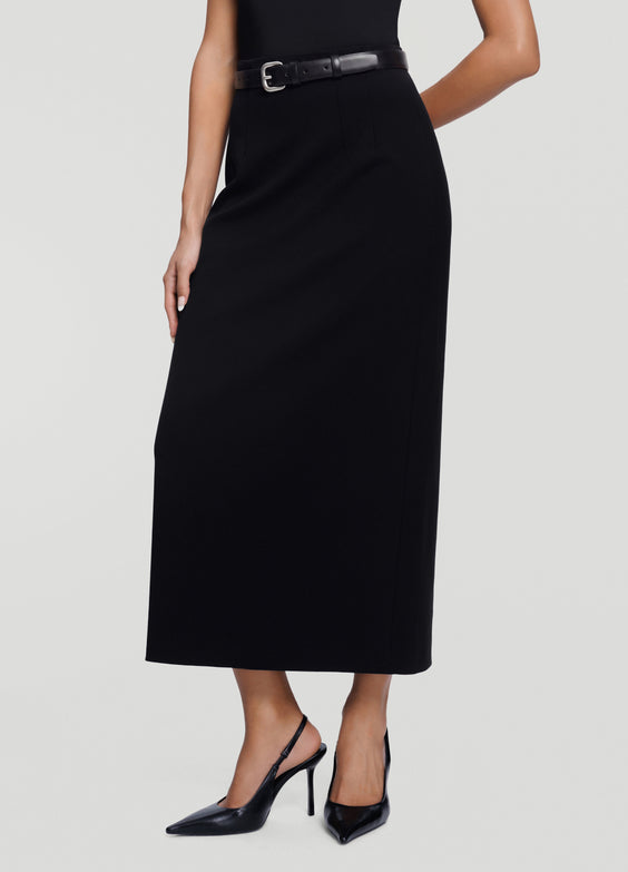 High-Waist Pencil Midi Skirt