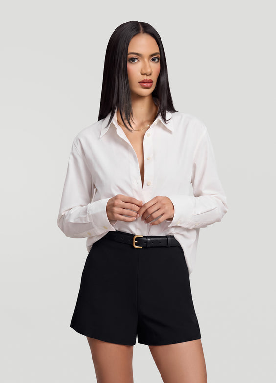 Fitted Button-Down Cotton Shirt