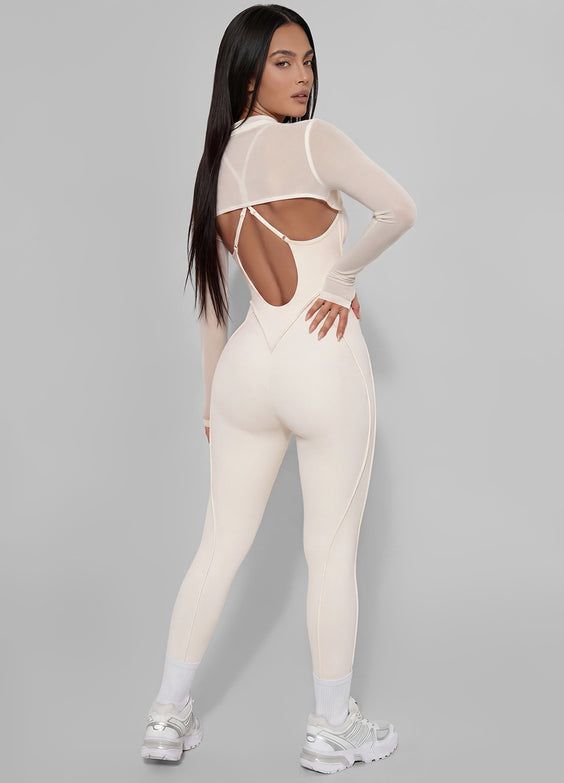 Mesh Bolero Long Sleeve Top