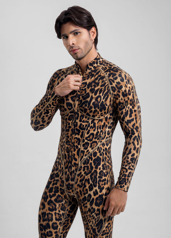 Golden Leopard Closed-Back Herosuit