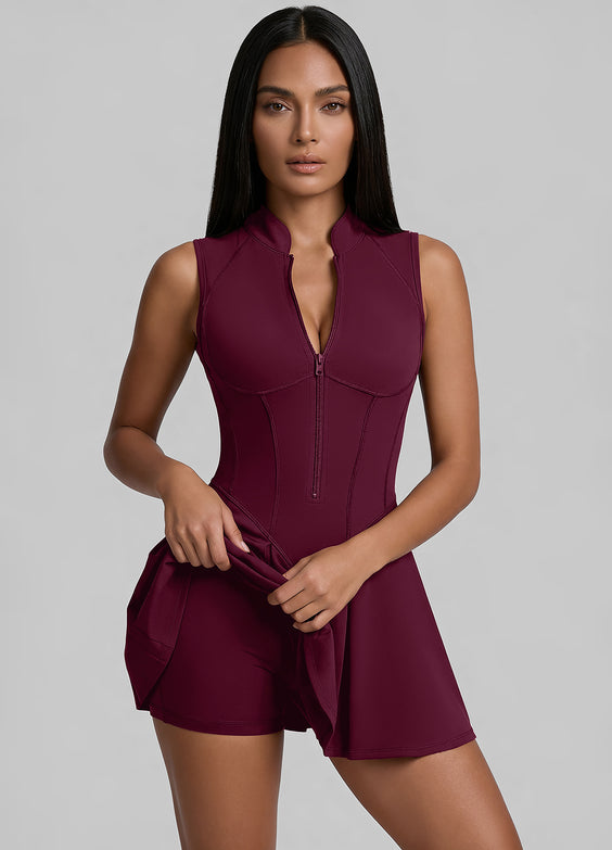 Closed-Back Contour Mini Dress