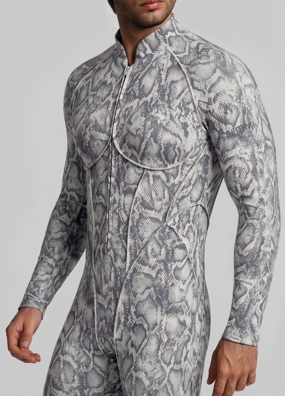 Silver Snake Closed-Back Herosuit